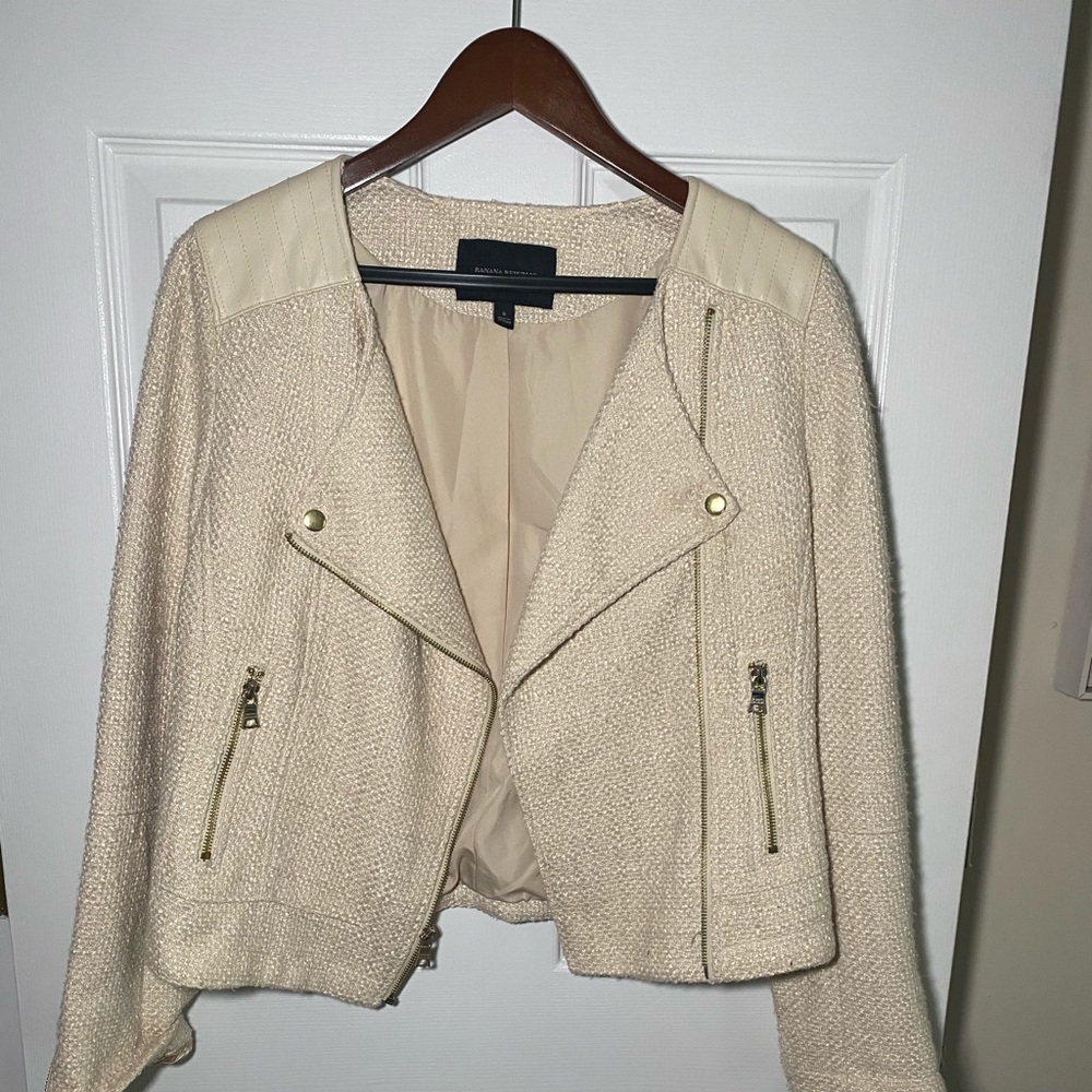 Banana Republic, Blazer Jacket, Size 6, Cream